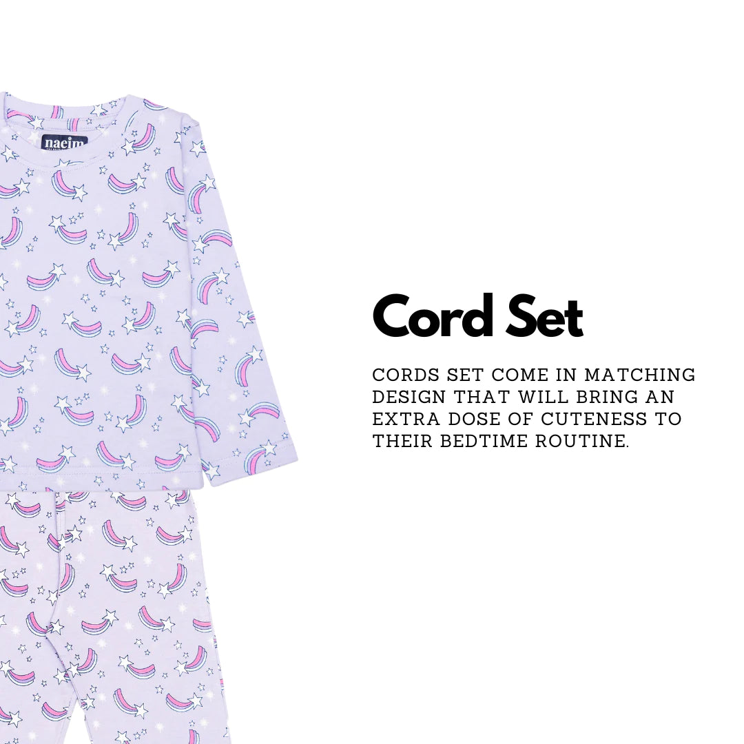 Night Dress for Childrens - Night Dress Kidswear - Violet