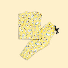 Night Dress for Childrens - Night Dress Kidswear - Yellow